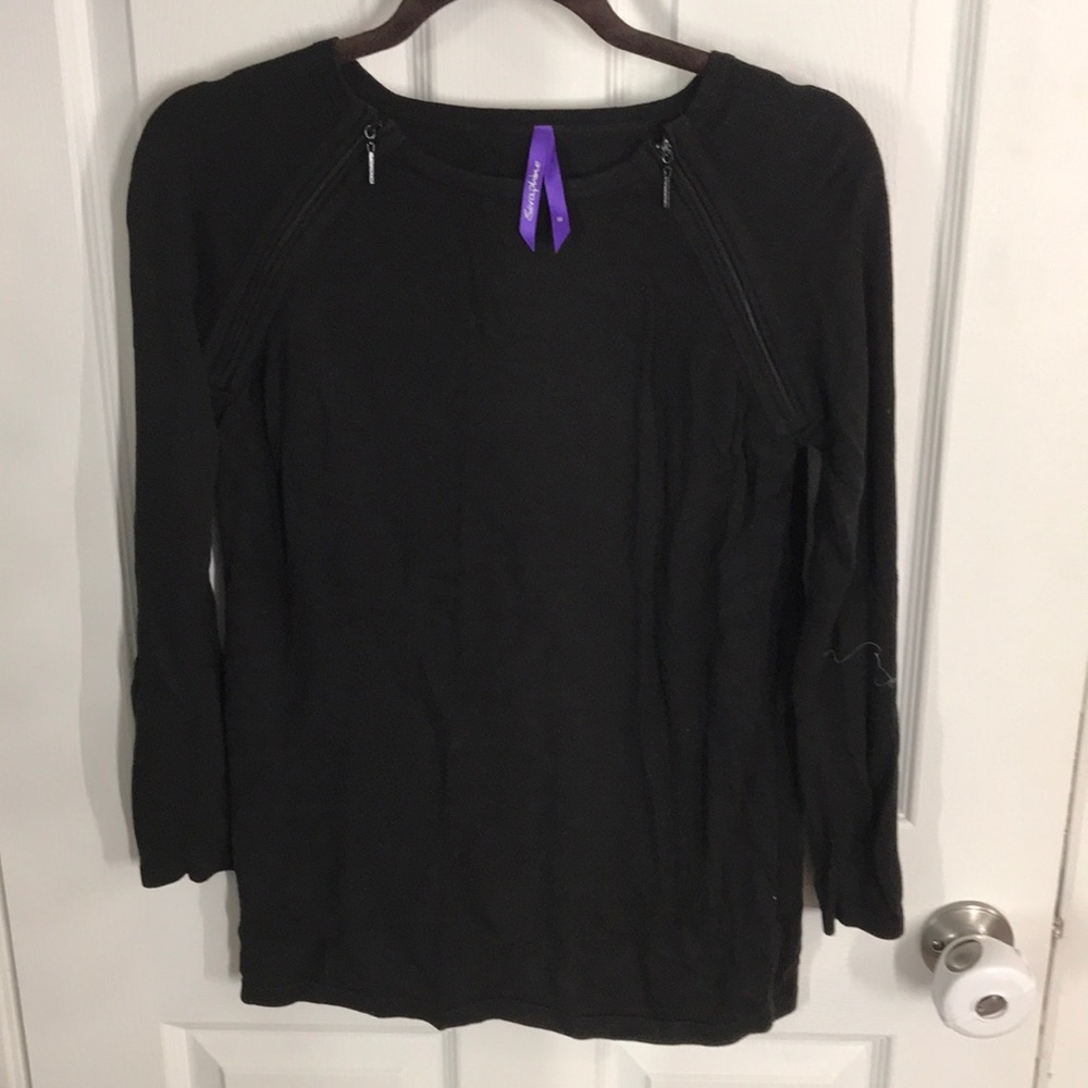 Black Seraphine nursing maternity sweater. Size M